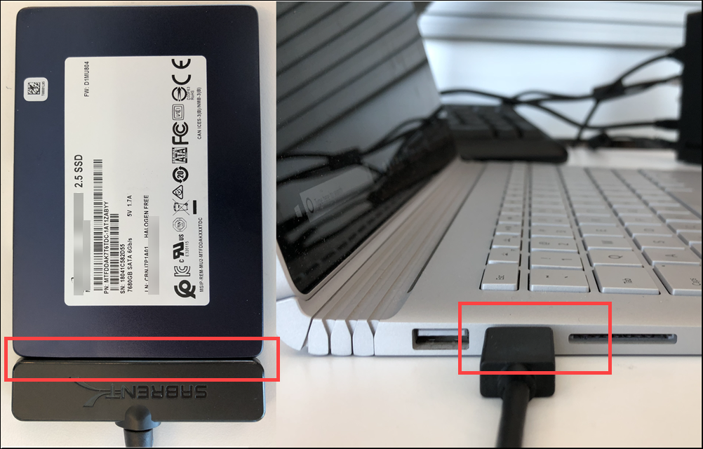 Screenshot des Data Box Disk-Connectors für softwareverschlüsselte Laufwerke.