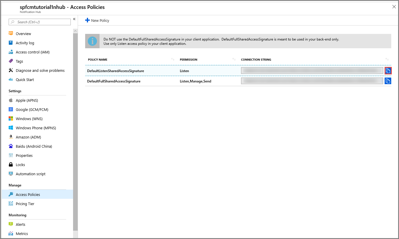 Azure-Portal – Zugriffsrichtlinien