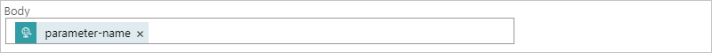 Screenshot des Standardworkflows mit aufgelösten Gegenmaßnahmenausdruck für den Parameternamen.