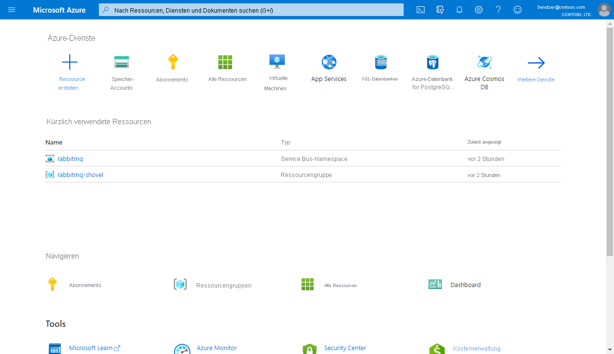 Ressourcenliste mit neuem Namespace