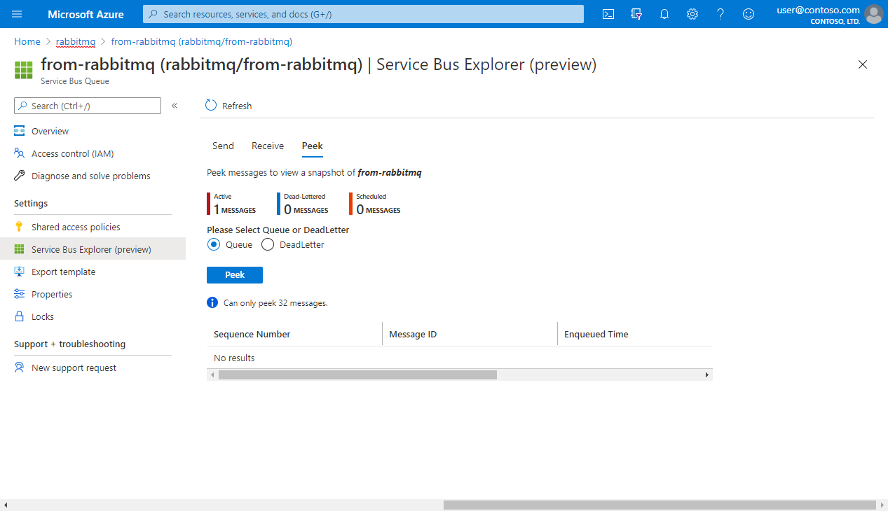 Azure Service Bus-Warteschlange