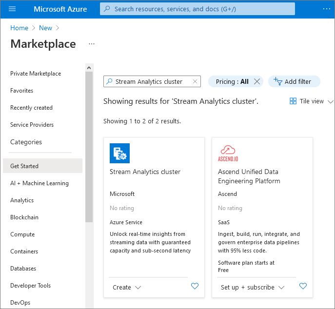 Suchergebnis zu Stream Analytics-Cluster