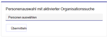 Personen Suche in der Auswahl-Organisation