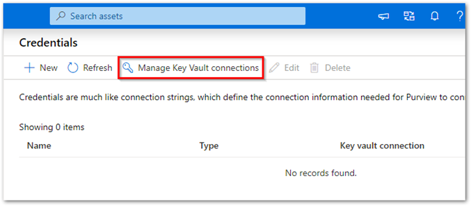 Verwalten von Azure Key Vault-Verbindungen