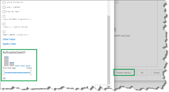 Vorschauschieberegler mit Graph