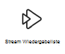 Screenshot der Stream Wiedergabeliste Karte Symbol mit einem Link zu weiteren Informationen.