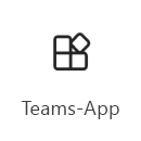 Screenshot des Teams-App-Symbols mit einem Link zu weiteren Informationen.