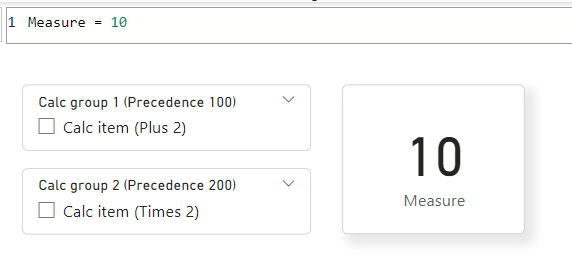 Separate Ausdrücke der Measuregruppe.