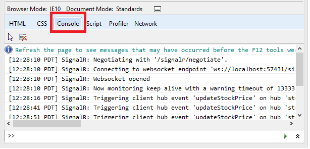 IE 10 IIS 8-Konsole