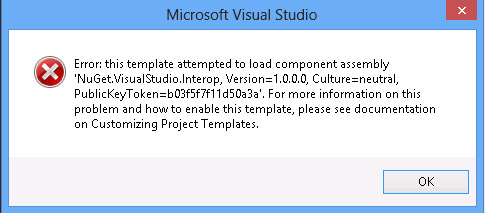 Screenshot: Microsoft Visual Studio-Fehlermeldung