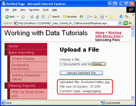 Die Datei EvolutionValley.jpg wurde auf den Webserver hochgeladen.