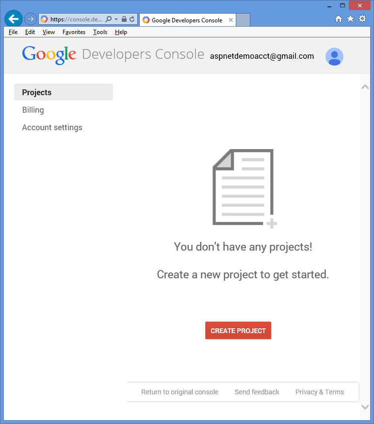 Google Developers Console