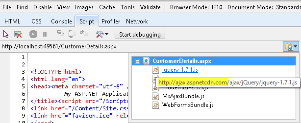 Laden der jQuery-JavaScript-Dateien aus dem CDN