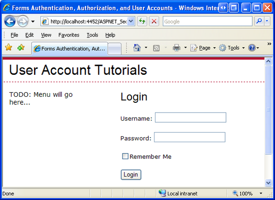 Die Anmeldeseite blendet das Markup des Standardmäßigen LoginContent ContentPlaceHolder-Markups aus.