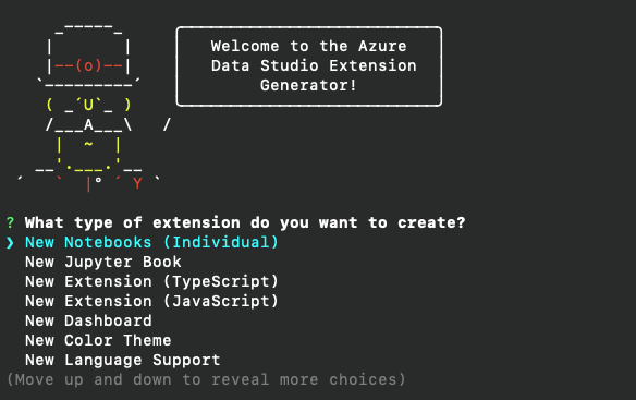 Erweiterungs-Generator für Notebooks