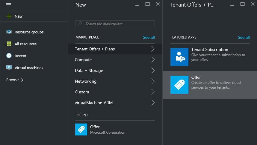 Erstellen eines neuen Angebots im Azure Stack Hub-Benutzerportal