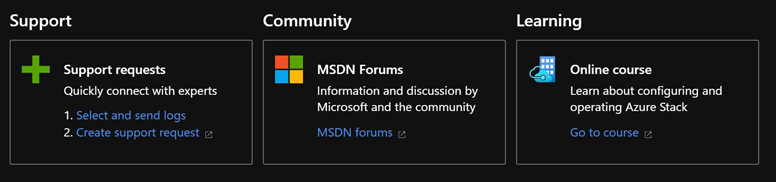 Support-Tutorials für Azure Stack Hub