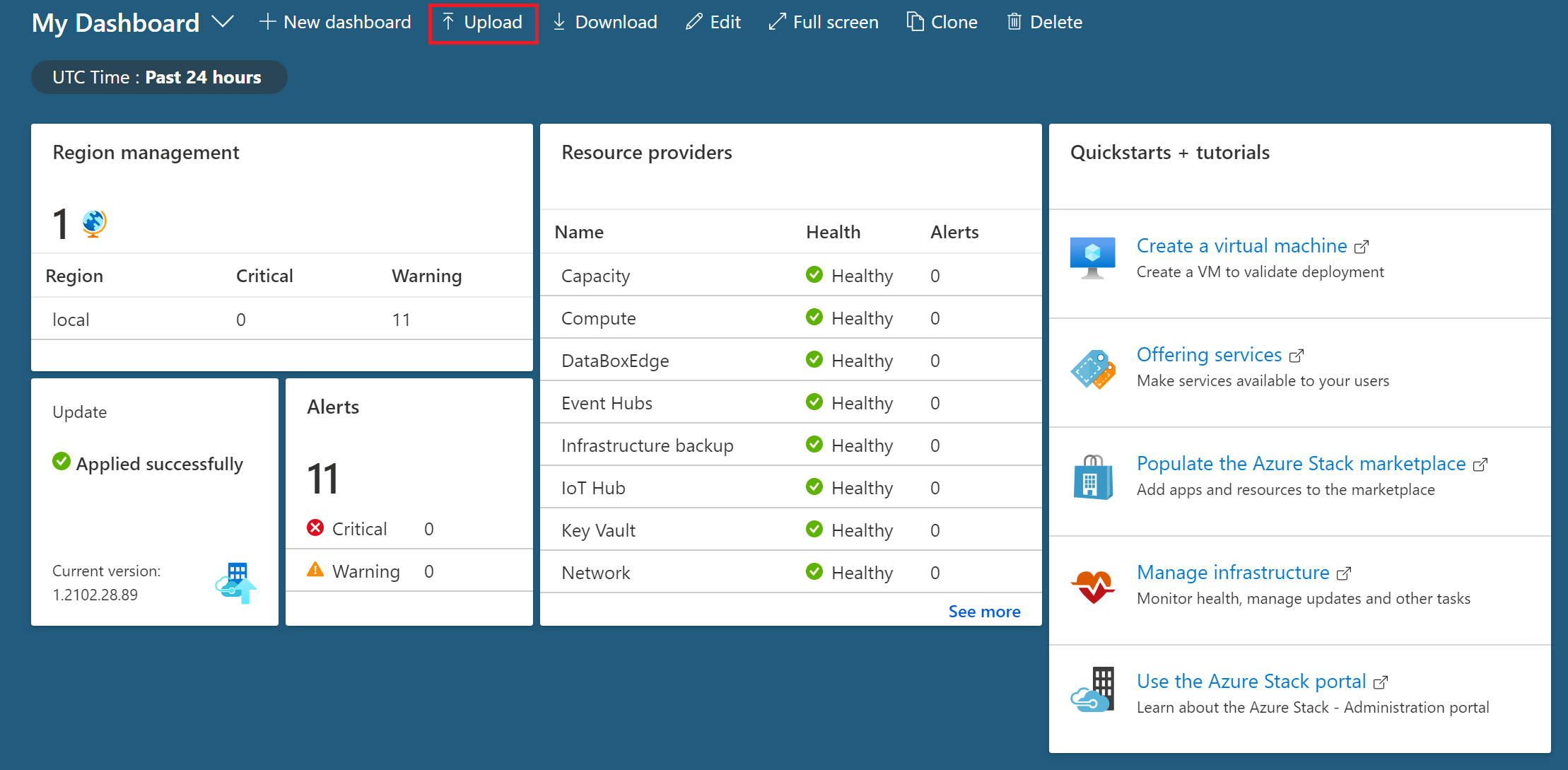 Beispiel: Upload dashboard json.