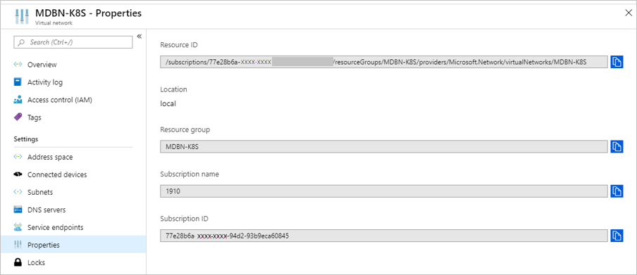 Ressourcen-ID des virtuellen Netzwerks