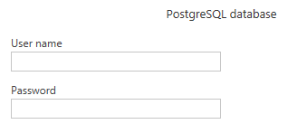 Screenshot der Eingabe von Anmeldeinformationen zum Herstellen einer Verbindung mit der Datenbank von Azure Database for PostgreSQL – Flexibler Server.