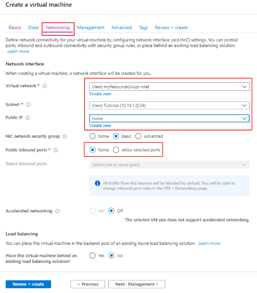 Screenshot: Registerkarte „Netzwerk“ mit hervorgehobener Aktion „Neu erstellen“ im Abschnitt „Virtuelles Netzwerk“