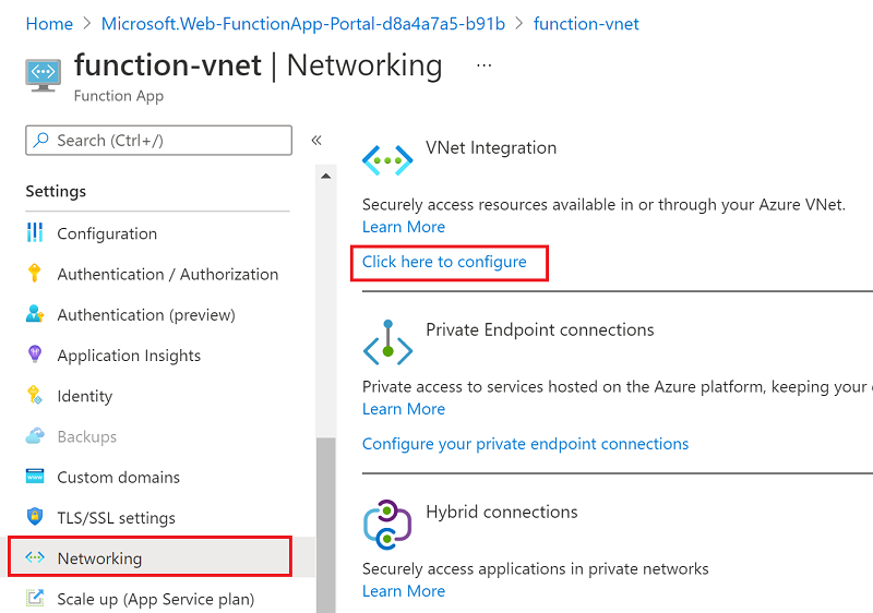 Auswählen von „Netzwerk“ in der Funktions-App