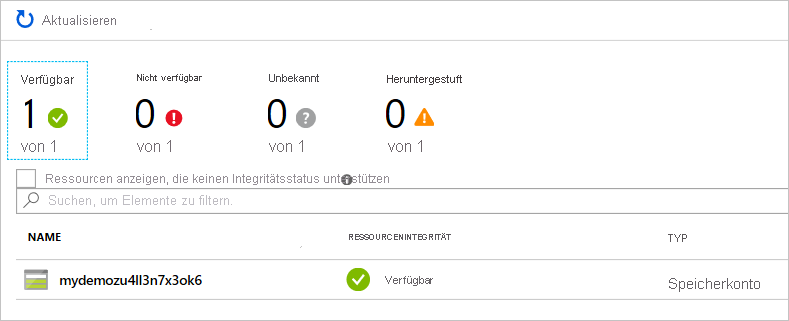 Anzeigen der Ressourcenintegrität