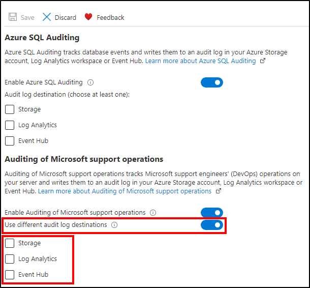 Screenshot der Überwachungskonfiguration für die Überwachung von Microsoft-Supportvorgängen