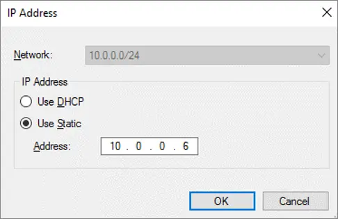 Angeben einer statischen IP-Adresse für den Cluster