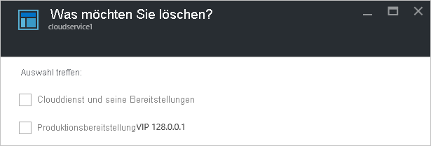 Löschen von Clouddiensten