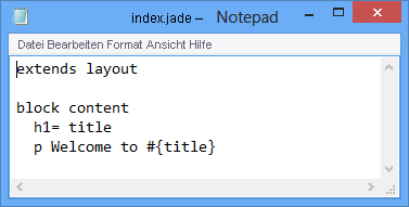 Inhalt der Datei index.jade