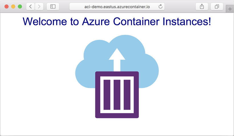 Anzeigen einer in Azure Container Instances bereitgestellten App im Browser