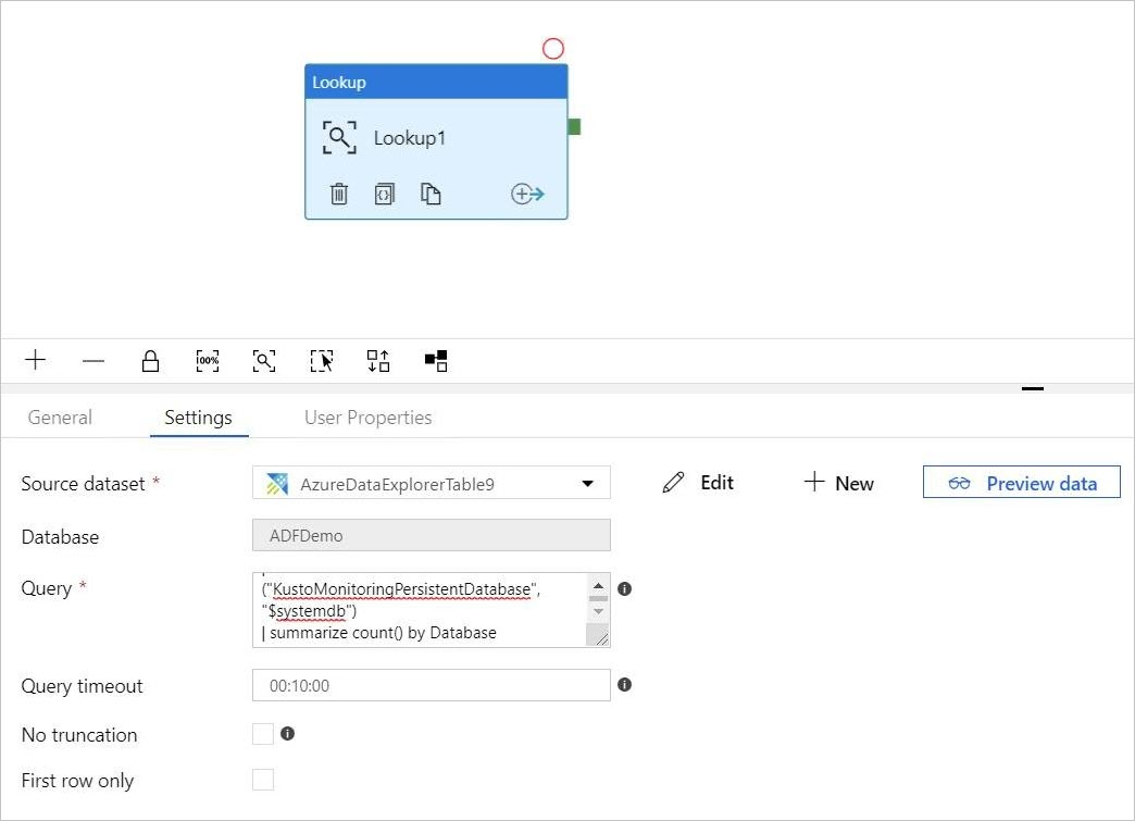 Endgültige Einstellungen der Lookup-Aktivität