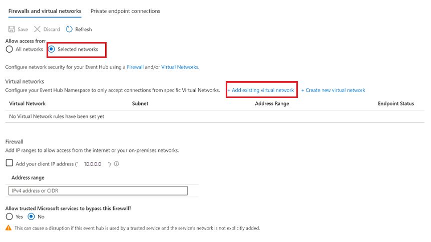 Hinzufügen eines vorhandenen virtuellen Netzwerks in Azure Data Explorer