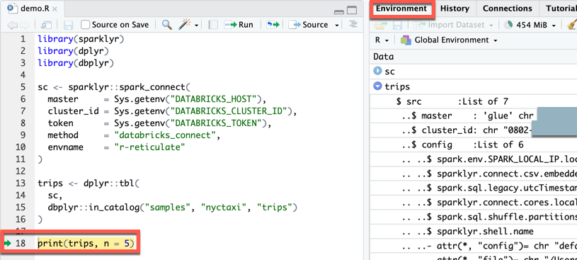 Debuggen des RStudio Desktop-Projekts