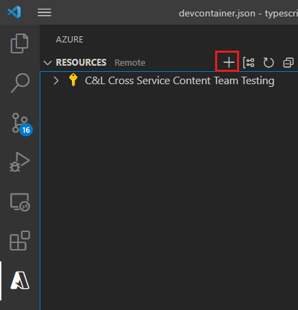 Screenshot des Azure-Explorers von Visual Studio Code mit dem hervorgehobenen Symbol der Azure Function-App.