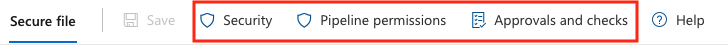 Legen Sie die Pipelinesicherheit für sichere Dateien fest.