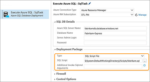 Taskskripts für die SQL-Datenbankbereitstellung