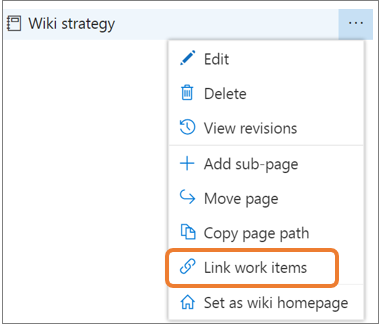 Verknüpfen von Arbeitselementen einer Wiki-Seite