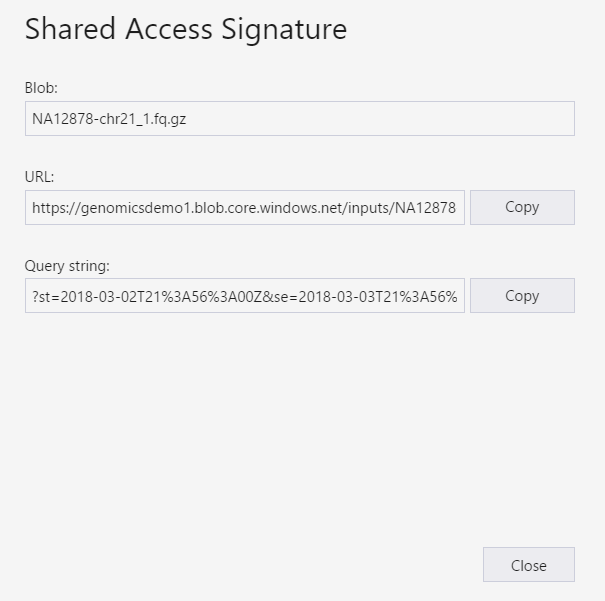 Genomics SAS – Storage-Explorer