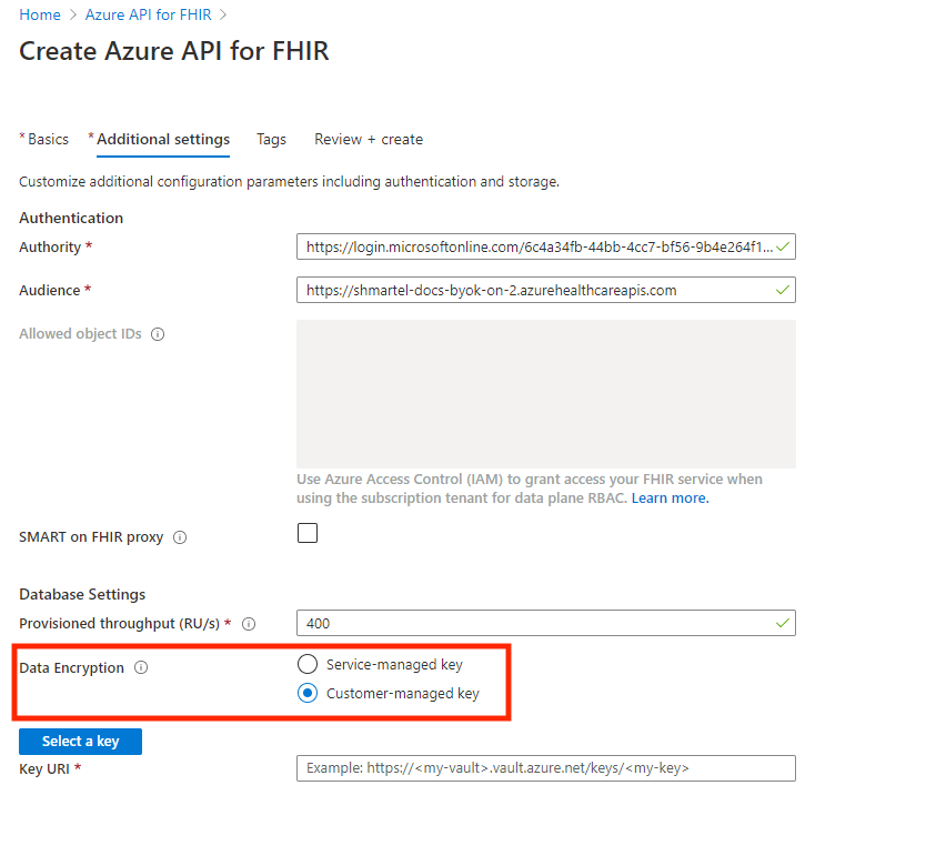 Azure API for FHIR erstellen