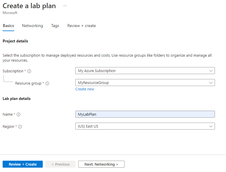 Screenshot der Seite „Grundlagen“ für das Erstellen eines Labplans.