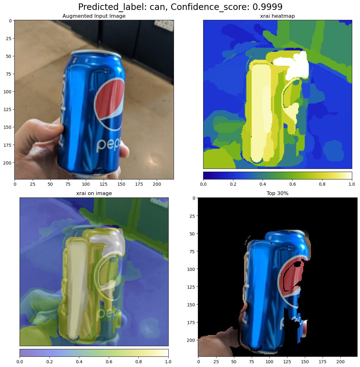 Screenshot: Von XAI für AutoML for Images generierte Visualisierungen