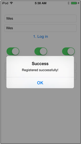 iOS-Testbenachrichtigung