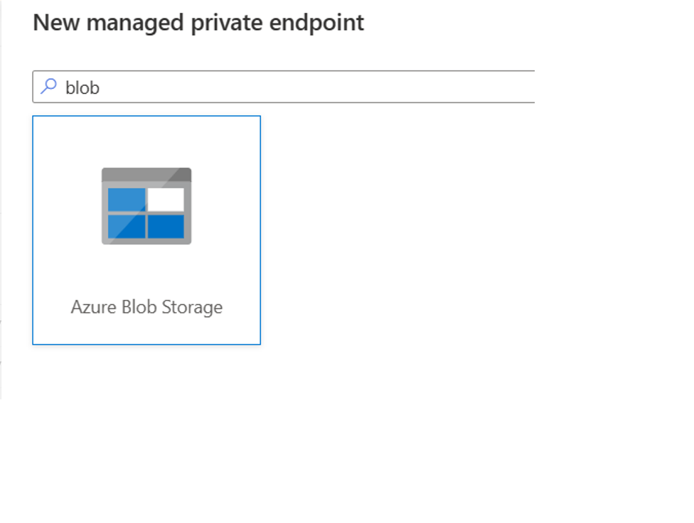 Screenshot von Azure Blob Storage.