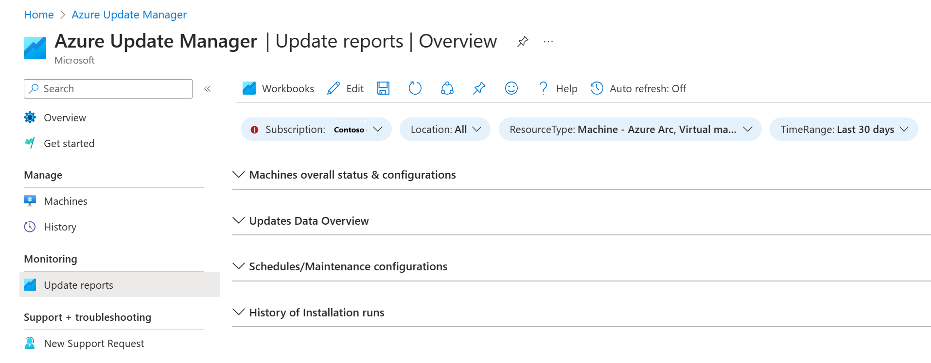 Screenshot: Arbeitsmappenzusammenfassung