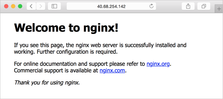 NGINX-Standardwebsite