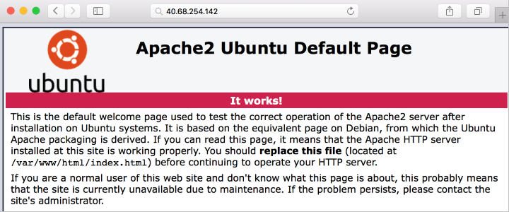 Apache-Standardseite