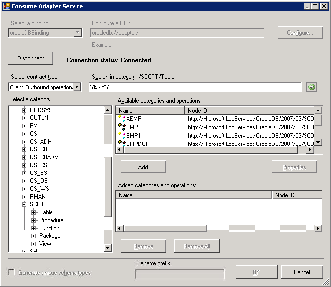 Durchsuchen von Metadaten in einer Oracle-Datenbank