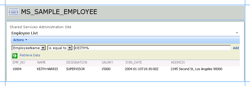 Suche nach Vornamen eines Mitarbeiters